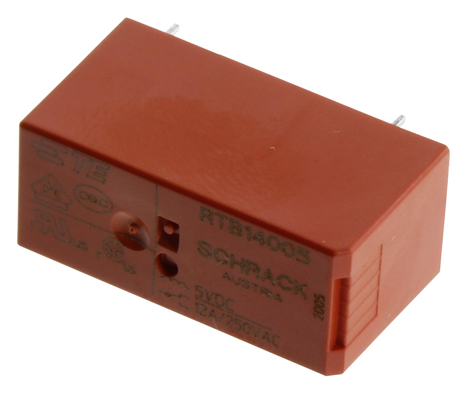 Schrack - Te Connectivity 1-1393238-2 Power Relay, Spdt, 5Vdc, 12A, Tht