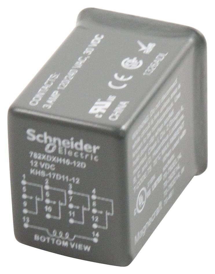 Schneider Electric/legacy Relay 782Xdxh10-12D Relay, 4Pdt, 240Vac, 30Vdc, 3A