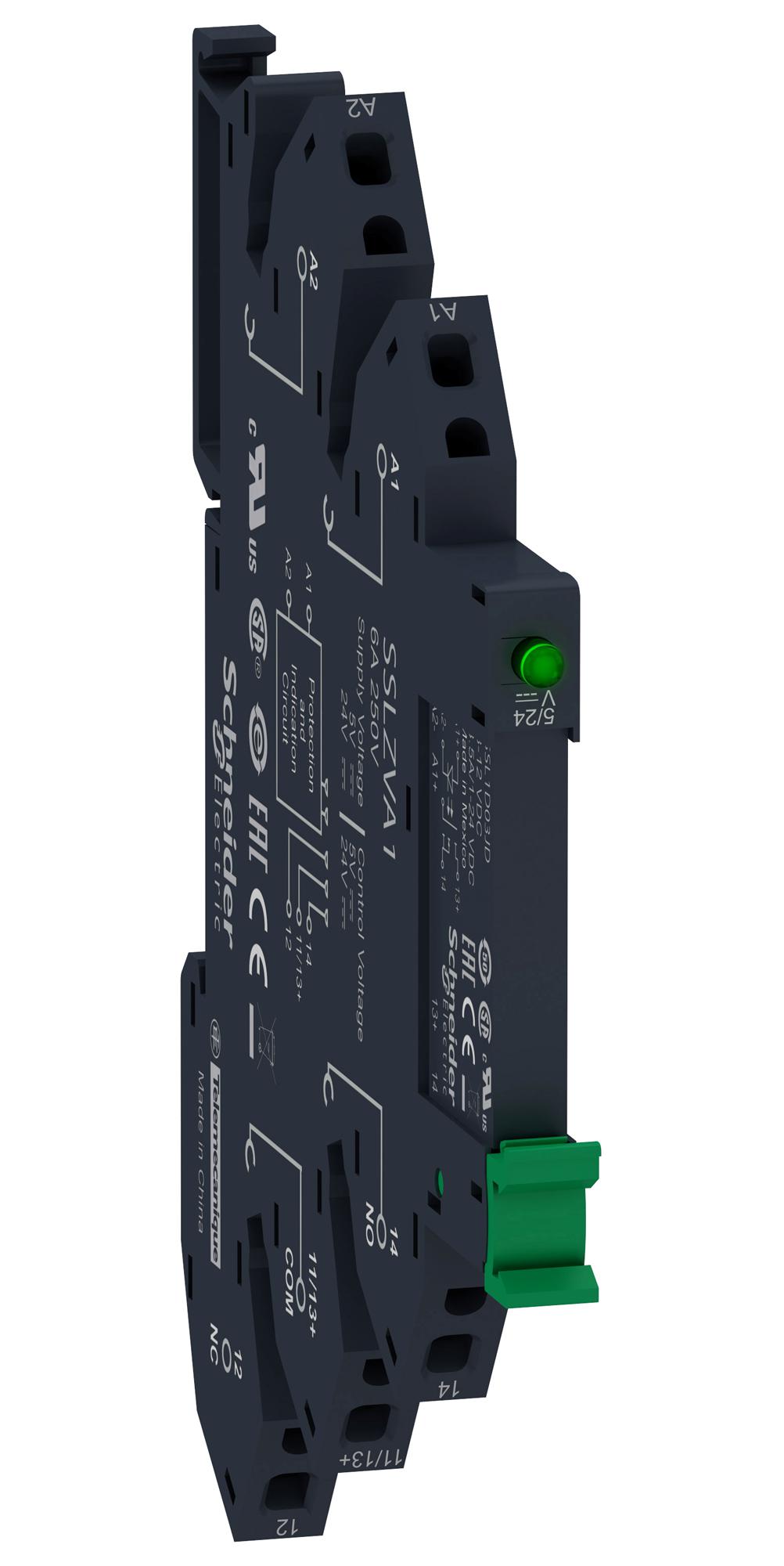 Schneider Electric Ssl1D03Jdpr Mosfet Relay, Spst, 3.5A, 24Vdc, Spring