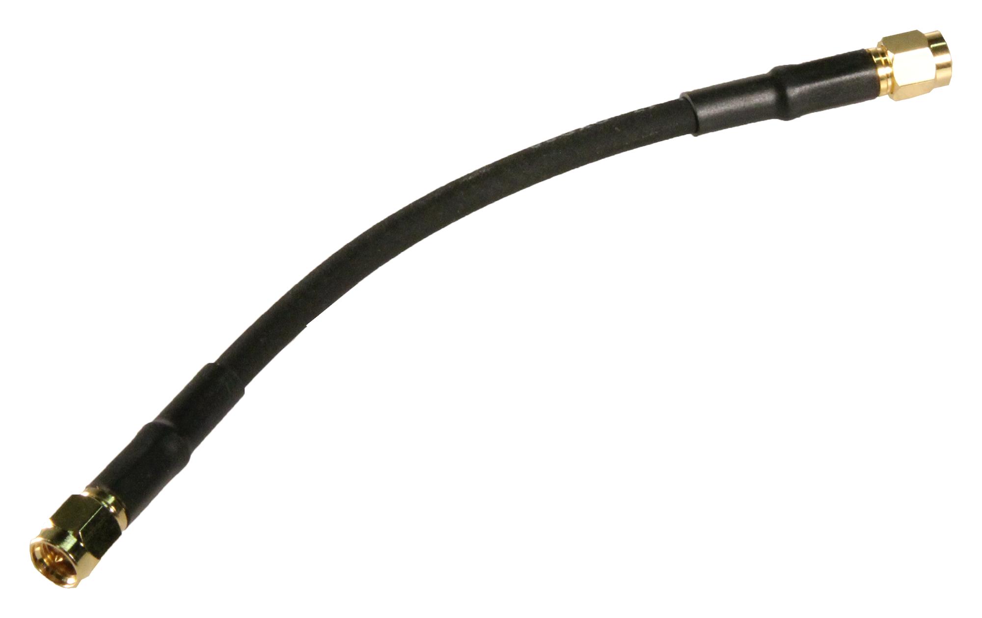 Amphenol Rf 135101-04-06.00 Coaxial Cable Assembly, Rg-58, 6In, Black