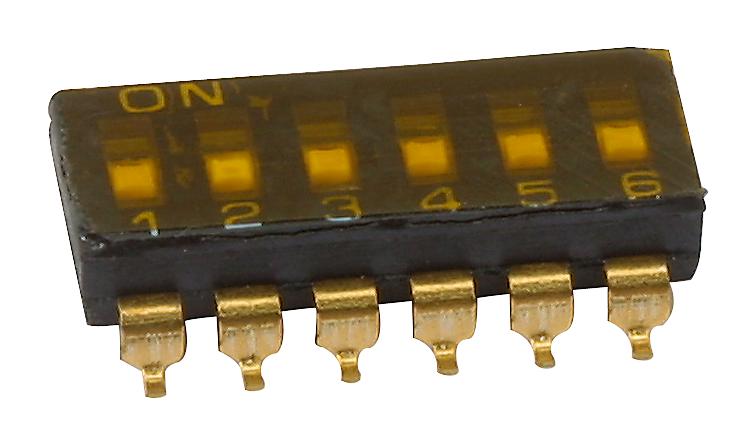 E-Switch Kan1106Rt. Dip Switch, 6Pos, Spst, Slide, Smd