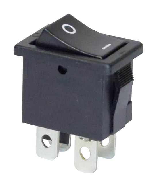 E-Switch R1973Bblkblkgf0. Rocker Switch, Dpst, 9A, 125Vac, Black