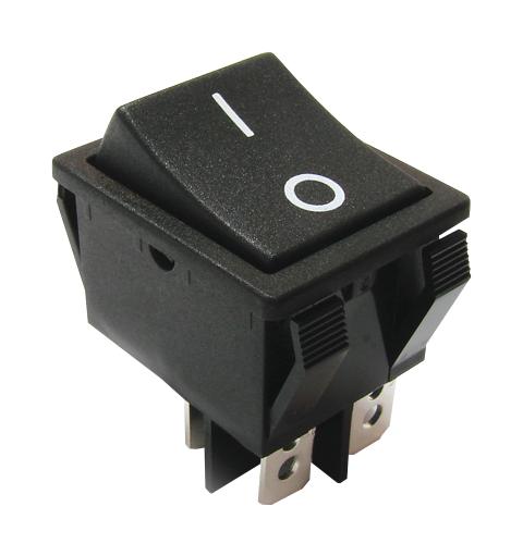 E-Switch R5Fblkblkff0. Rocker Switch, Dpst, 20A, 125Vac, Black