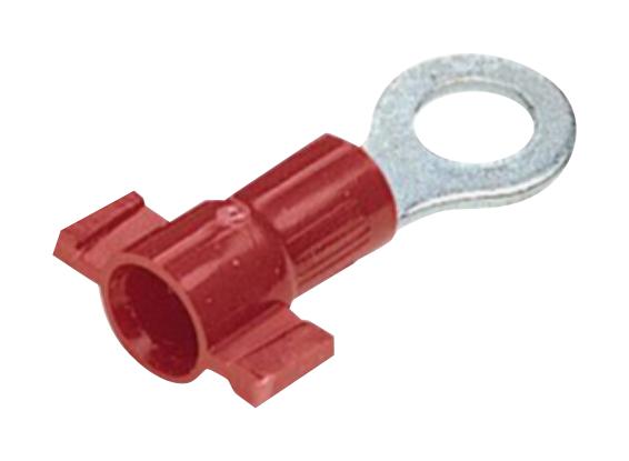 Panduit Pv18-6Rb-3K Ring Terminal, Vinyl Insulated, 22 - 18 Awg, #6 Stud Size, Funnel Entry 07Ah2304