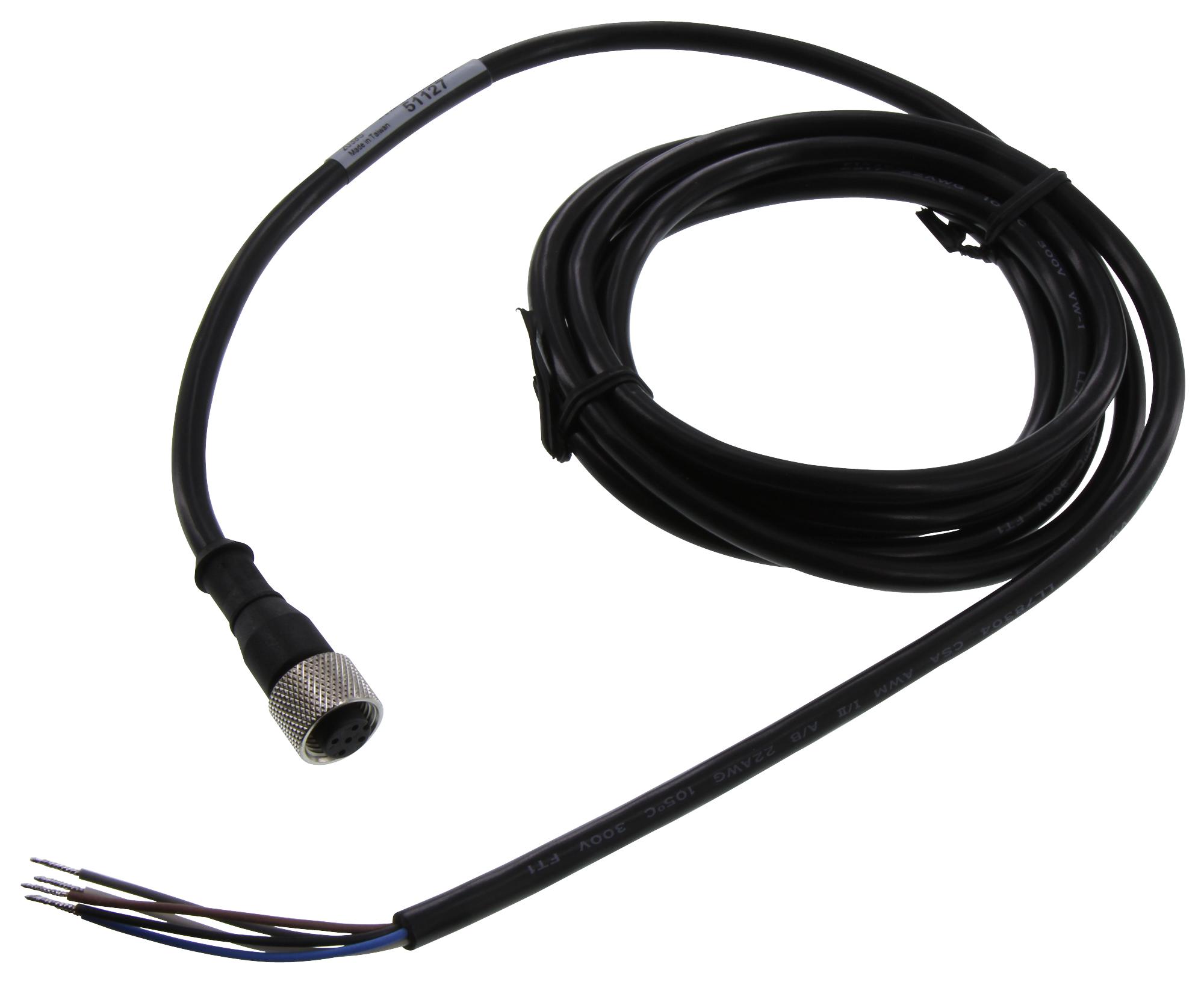 Banner Engineering Mqdc1-506. Quick Disconnect Cable, M12 5 Position Straight