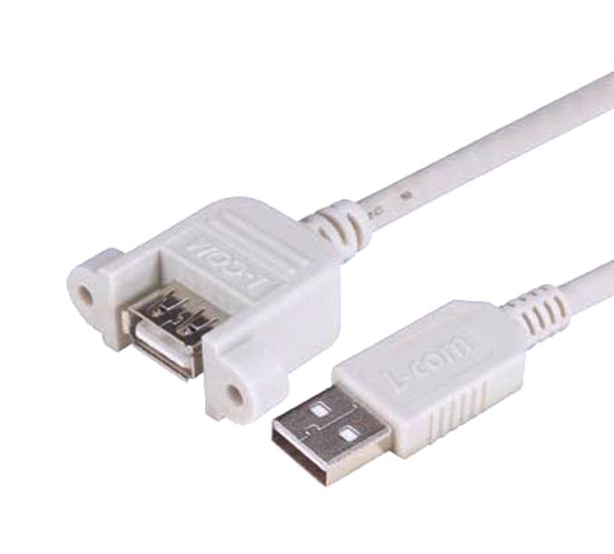 L-Com Upmaa-03M Usb Cable, A Plug-A Rcpt, 11.8