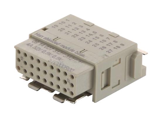 Harting 09140273121 Heavy Duty Module, Rcpt, 27Pos, 4A