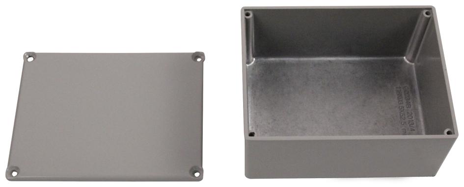 Bud Industries Cu-234-G Enclosure, Box, Aluminium, Gray