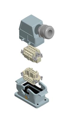 Harting 73101000006 Hdc Kit, 10B, 10+Gnd, Double Lever