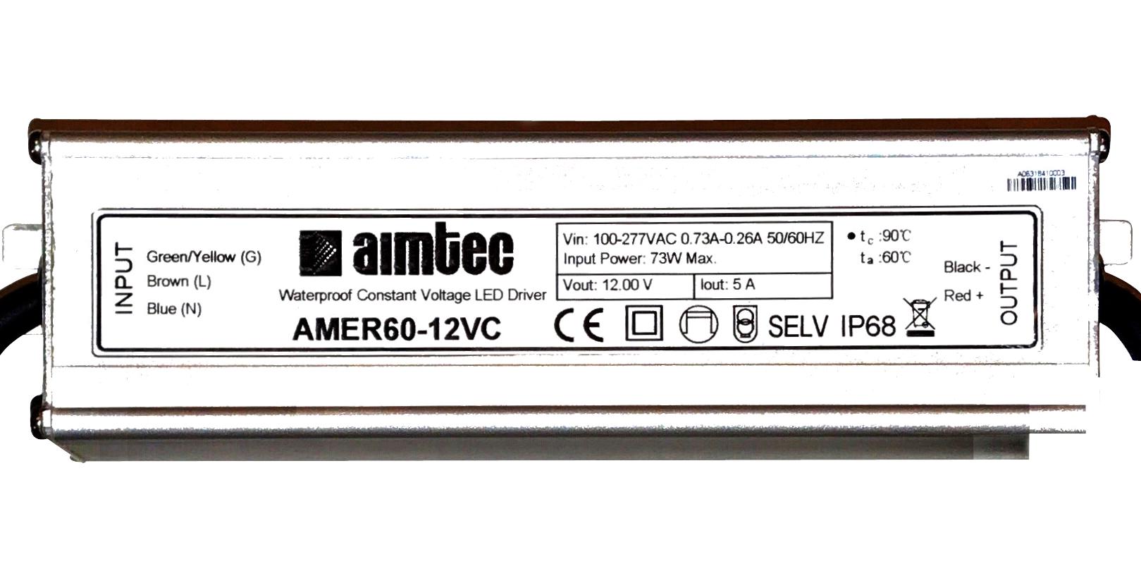 Aimtec Amer60-12V Led Driver, Constant Current, 60W