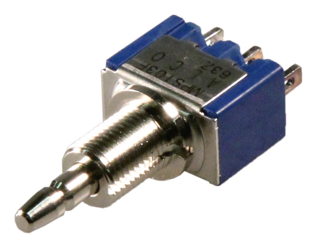 Alcoswitch - Te Connectivity Mps-103F. Switch, Pushbutton , Spdt, 3A, 125Vac, Solder Lug