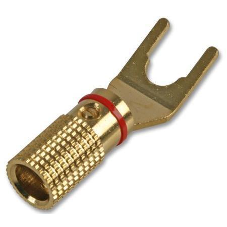 Multicomp Pro Psg03223 Gold Plated Spade Terminal - Red