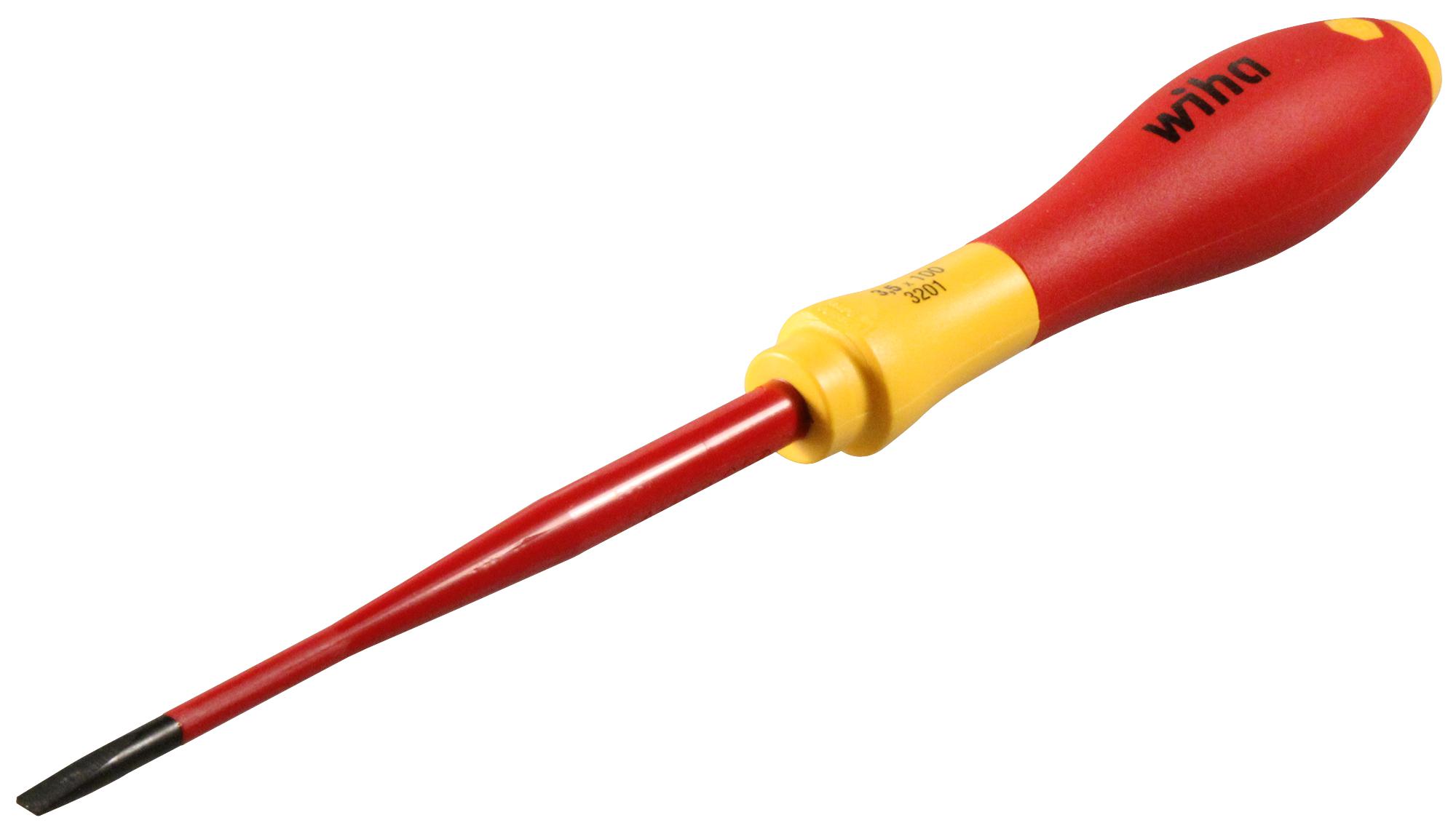 Wiha 32046. Insulated Slim Slotted Screwdriver