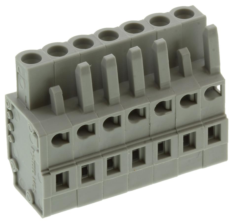 Wago 231-107/026-000. Terminal Block Pluggable, 7 Position, 28-12Awg