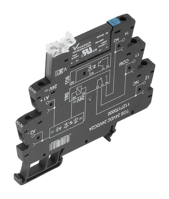 Weidmuller 1127170000 Ssr Relay, Spst, 2A, 3V-33Vdc, Din Rail