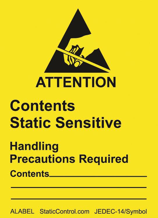 Scs Alabel Label, Esd Warning, 47.8 X 63.5Mm