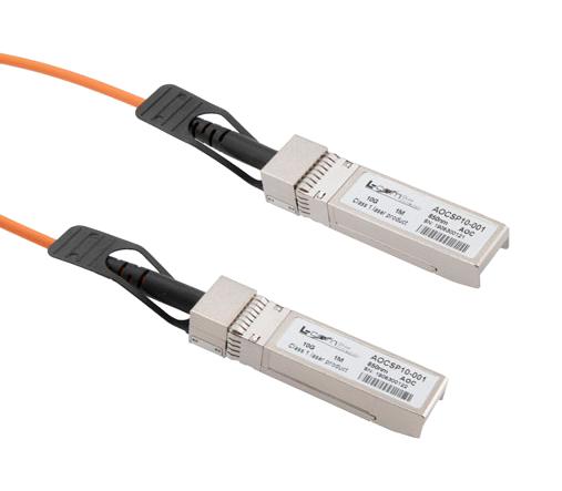 L-Com Aocsp10-001 Active Optical Cable Sfp+ 10Gbps, 1 Meter, Msa Compatible 29Ah9118