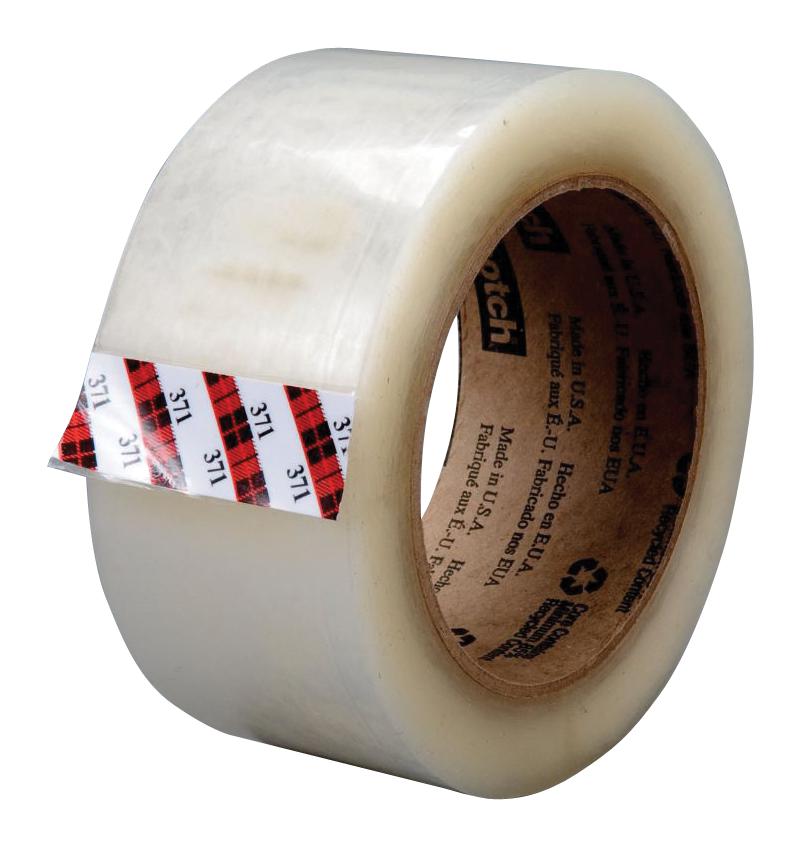 3M 371 Clear 48 Mm X 100 M. Sealing Tape, Pp, 328Ft X 1.89