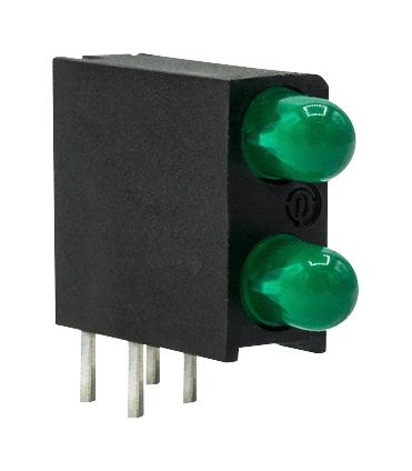 Dialight 553-0202F Ckt Board Indicator, Green, 19Mcd, Th