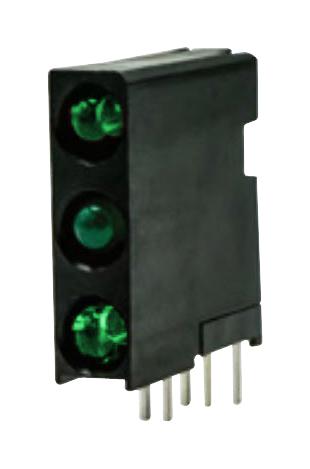 Dialight 564-2210-222F Ckt Board Indicator, Green, 50Mcd, Th