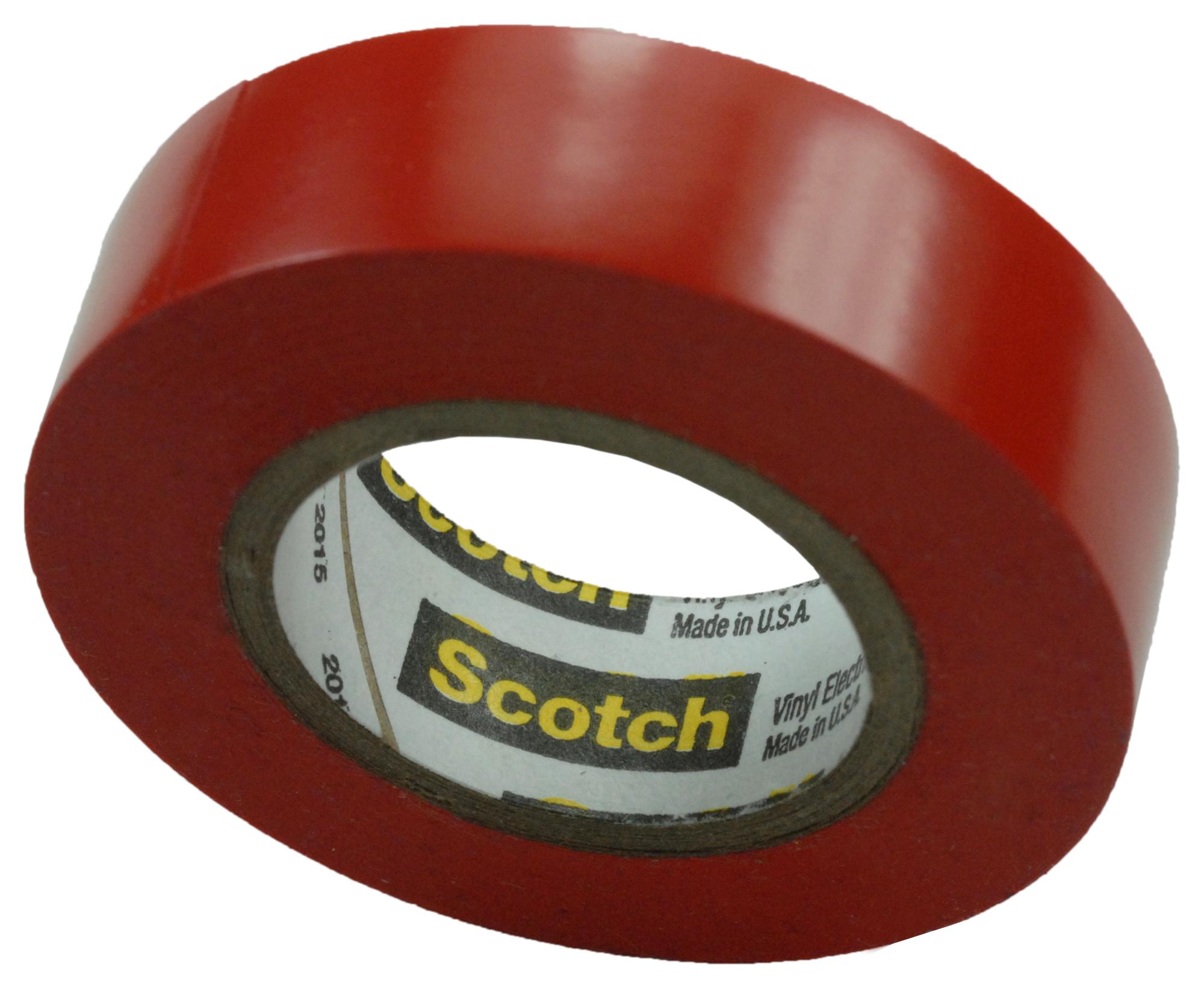 3M 35 Red (1/2X20Ft) Electrical Insul Tape, Pvc, 20Ft X 0.5