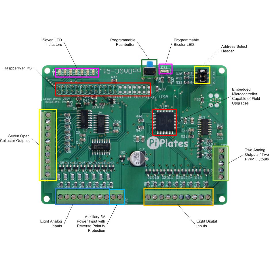 Pi-Plates Daqcplate Pi-Plates Daqc Plate For Raspberry Pi