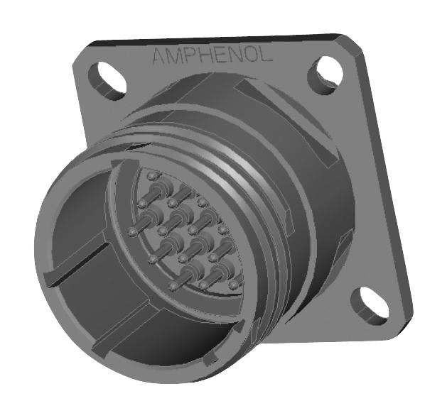 Amphenol Aerospace Tvps00Ds-15-19P Mil Spec Cir Conn, Rcpt, 15-19, Crimp