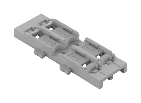 Wago 221-2522 Mounting Carrier, 2Pos, Din35 Rail, Grey