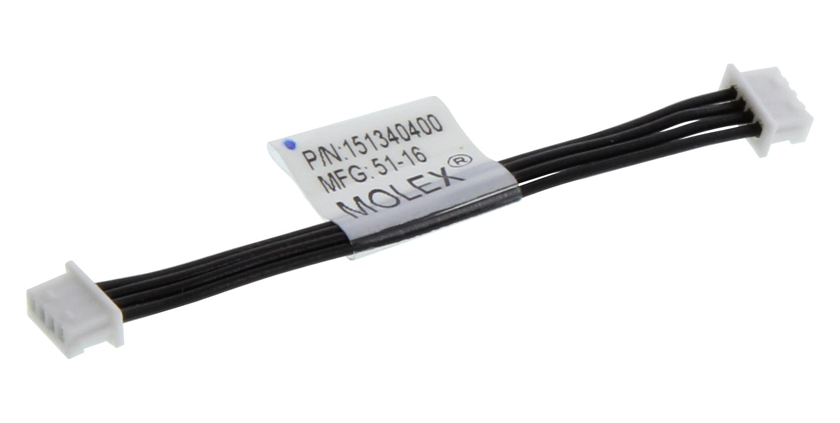 Molex 15134-0406 Cable Assy, 4Pos, Rcpt-Rcpt, 23.6