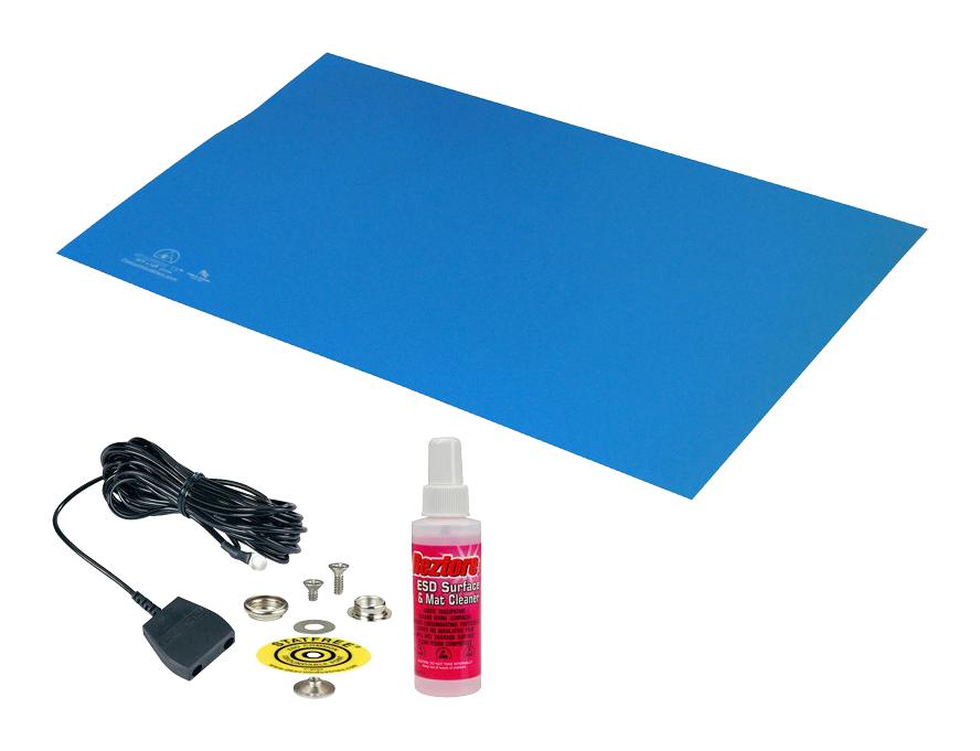 Desco 66428. Mat Kit, Rubber, Blue, 24 X 48