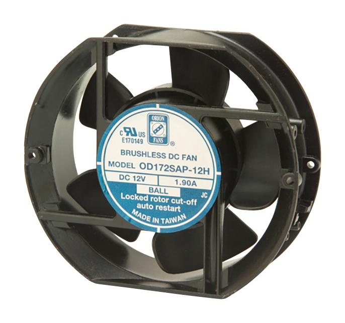 Orion Fans Od172Sap-24Hhb01A Dc Fan, 172Mm, 300Cfm, 24V, 3900Rpm