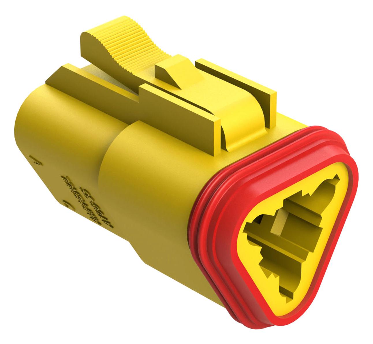 Amphenol Sine/tuchel At06-3S-Yel Automotive Housing, Plug, 3Pos, 13A, Yel