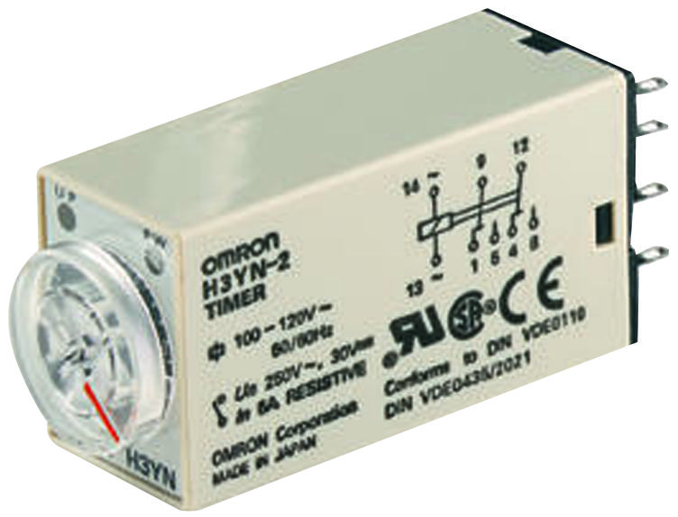 Omron Industrial Automation H3Yn-2 Dc12 Solid State Timer, Dpdt, 12Vdc