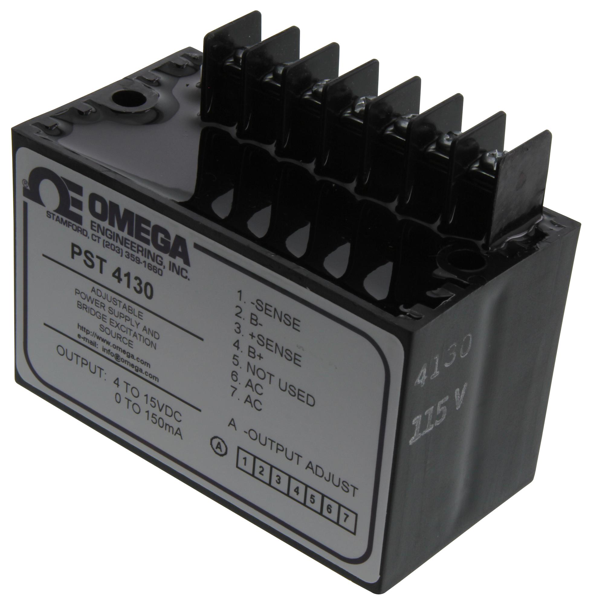 Omega Pst-4130 Regulated Power Supply, 4 To 15Vdc/0.15A