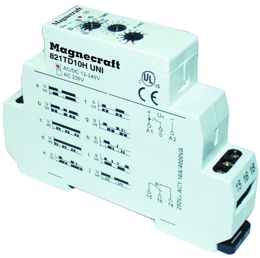 Schneider Electric/legacy Relay 821Td10H-Uni Time Delay Relay, Spdt, 10Days, 240Vac