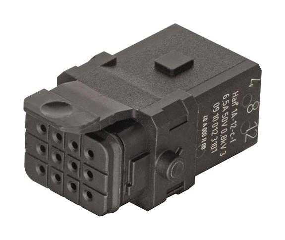 Harting 09100123101. Rectangular Pwr Insert, Socket, 12Pos