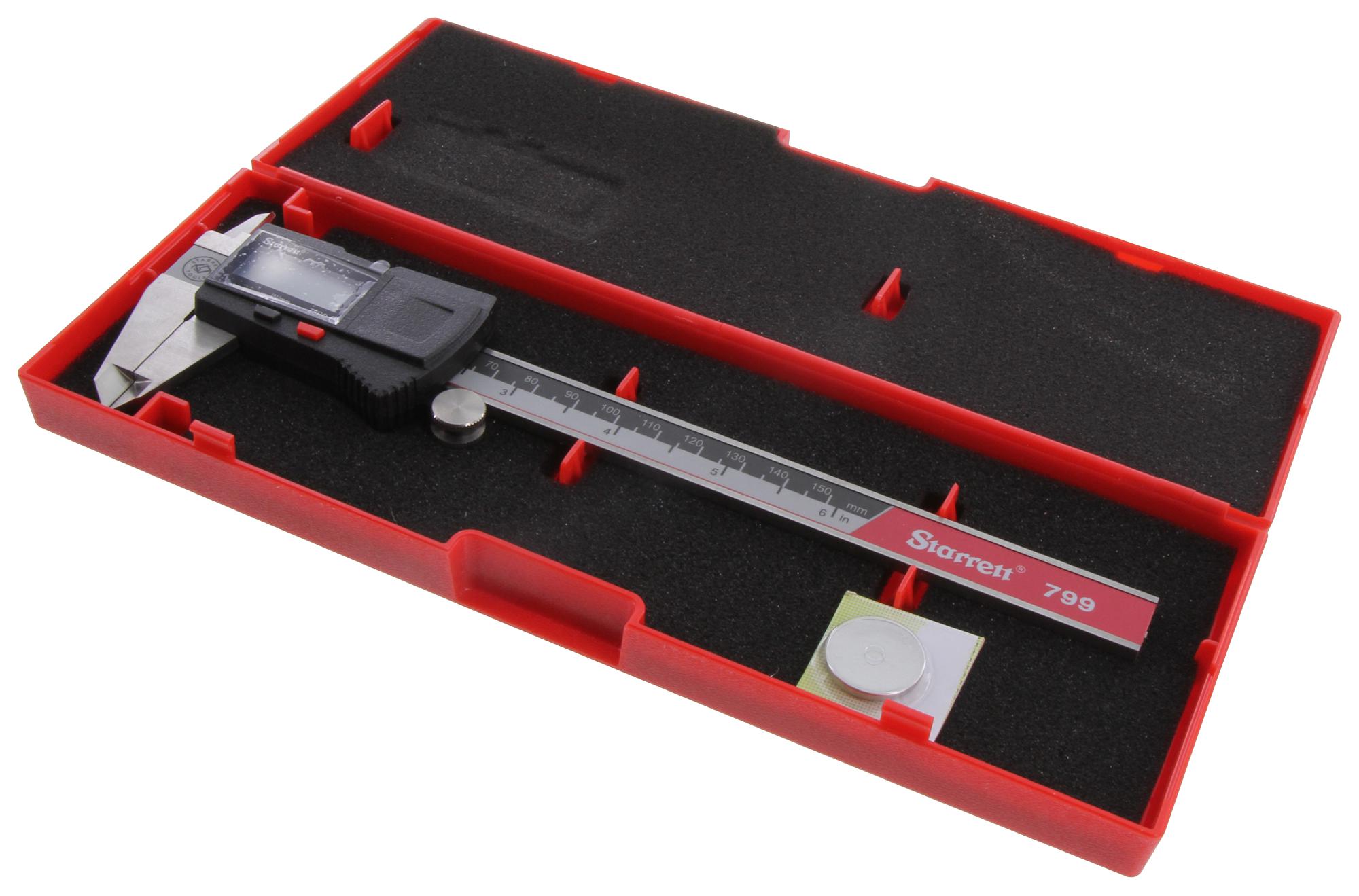 Starrett Ec799A-6/150 Digital Caliper, 0.0005Inch, 6Inch