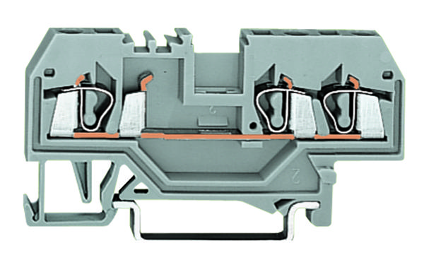 Wago 0285-0635 Terminal Block, Din Rail, 2 Position, 8-2Awg