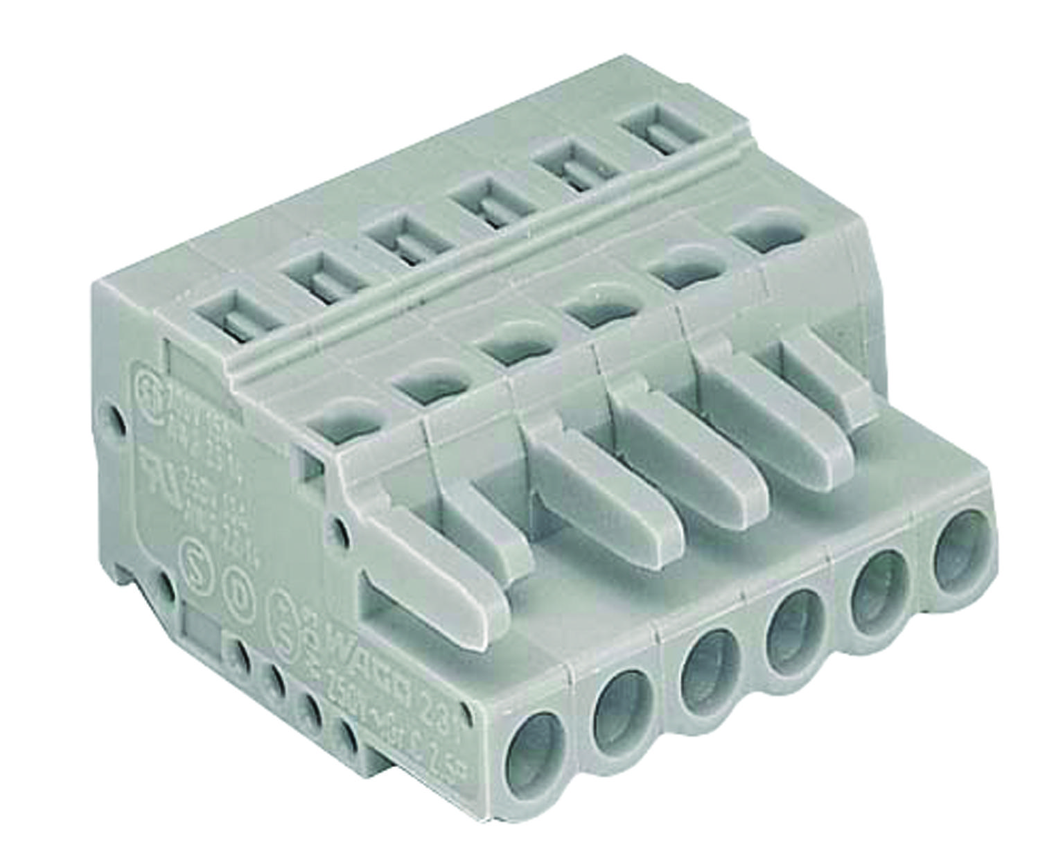 Wago 231-104/026-000/rn01-0000 Terminal Block Pluggable, 4 Position, 28-12Awg