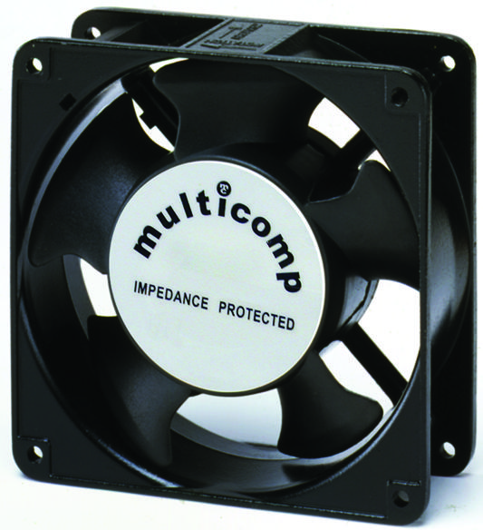 Multicomp Mc19694 Axial Fan, 120Mm X 120Mm X 38Mm, 115Vac, 210Ma