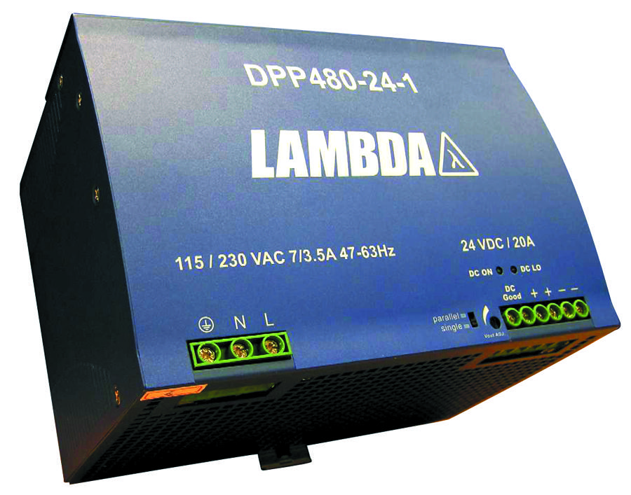 Tdk-Lambda Dpp480241 Ac-Dc Converter, Din Rail, 1 O/p, 480W, 20A, 24V