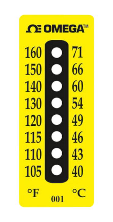 Omega Tl-E-410-10 Label, Non-Reverse Strip, 8Pt, 260Deg C