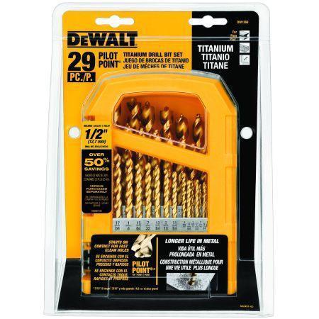 Dewalt Dw1369 29 Piece Titanium Drill Bit Set