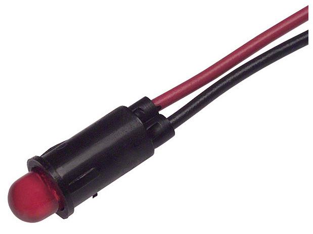 Vcc (Visual Communications Company) 5110F1Lc Panel Mount Indicator, Led, 4.01Mm, Red, 2V