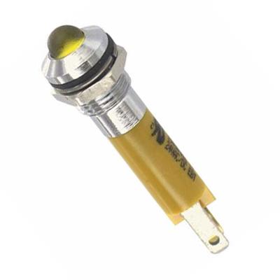 Vcc (Visual Communications Company) 19080352 Panel Mount Indicator, Led, 8Mm, Yellow, 24V