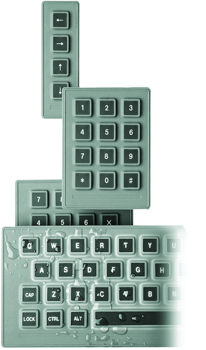 Storm Interface 70120203 Switch, Keypad, 3X4, 50Ma, 24V, Rubber