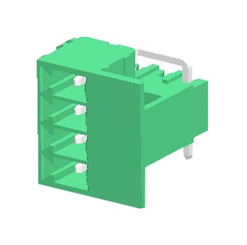 Amphenol Anytek Eu0410500000G Terminal Block, R/a Header, 4Pos, Th