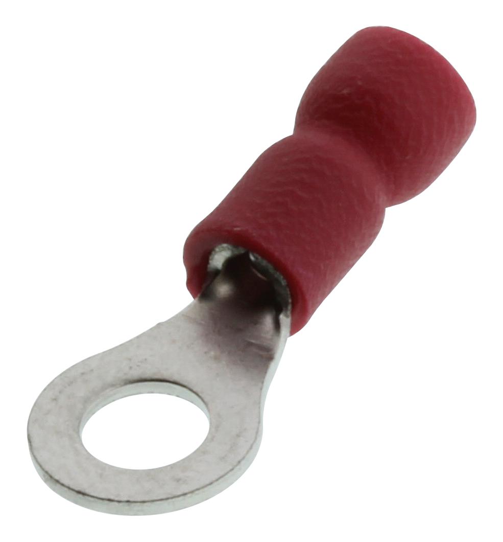 Hoffman Products Fvl2216-4R2 Terminal, Ring Tongue, #8, Crimp, Red