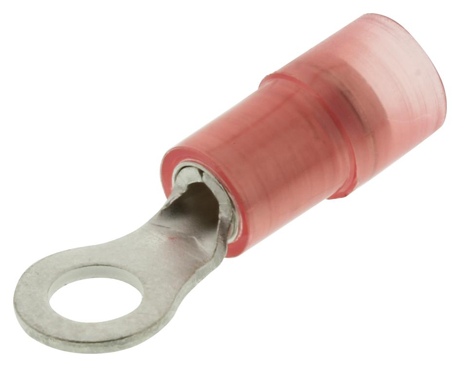 Hoffman Products Fnd2216-M3 Terminal, Ring Tongue, #6, Crimp, Red