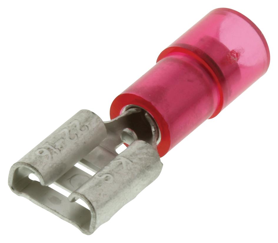 Hoffman Products Fnddf2216T-250A Terminal, Female Disconnect, 0.25In, Red